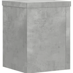 Plantestativer 2 stk. - Stabilt træ design til planter | Størrelse: 15x15x20 cm | Farve: Betongrå