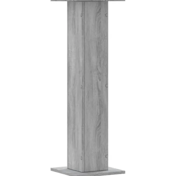 Plantestativer 2 stk. - Stabilt konstrueret træ | Farve: Grå Sonoma-eg | Størrelse: 30x30x95 cm