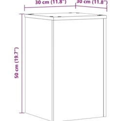 Plantestativer 2 stk. i konstrueret træ - Minimalistisk design | Størrelse: 30x30x50 cm | Farve: Antikt træ
