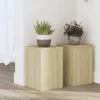 Plantestativer 2 stk. i konstrueret træ - Slidstærkt & stabilt | Størrelse: 20x20x30 cm | Farve: Sonoma-eg