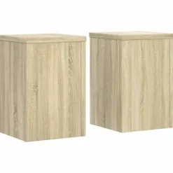 Plantestativer 2 stk. i konstrueret træ - Slidstærkt & stabilt | Størrelse: 20x20x30 cm | Farve: Sonoma-eg
