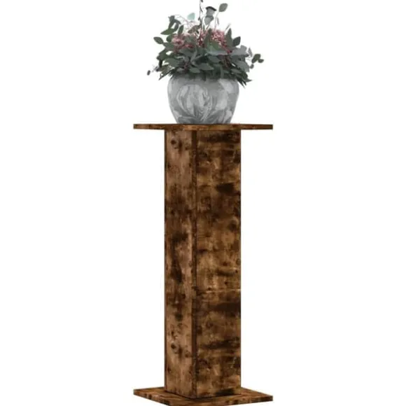 Plantestativer 2 stk. i konstrueret træ - Røget eg | Størrelse: 30x30x80 cm