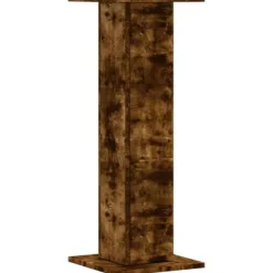 Plantestativer 2 stk. i konstrueret træ - Røget eg | Størrelse: 30x30x80 cm