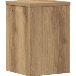 Plantestativer 2 stk. i konstrueret træ - Slidstærke og stilrene | Størrelse: 20x20x30 cm | Farve: Egetræsfarvet