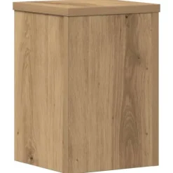 Plantestativer 2 stk. i konstrueret træ - Slidstærke og stilrene | Størrelse: 20x20x30 cm | Farve: Egetræsfarvet