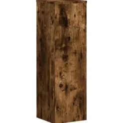 Plantestativer 2 stk. i konstrueret træ - Tidløst design | Størrelse: 25x25x80 cm | Farve: Røget eg
