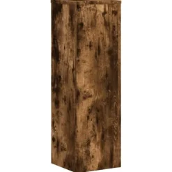 Plantestativer 2 stk. i konstrueret træ - Tidløst design | Størrelse: 25x25x80 cm | Farve: Røget eg