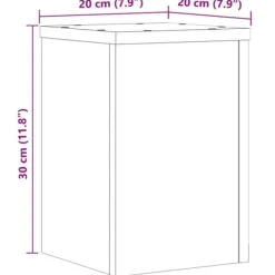 Plantestativer 2 stk. i konstrueret træ - Blomsterstativ | Størrelse: 20x20x30 cm