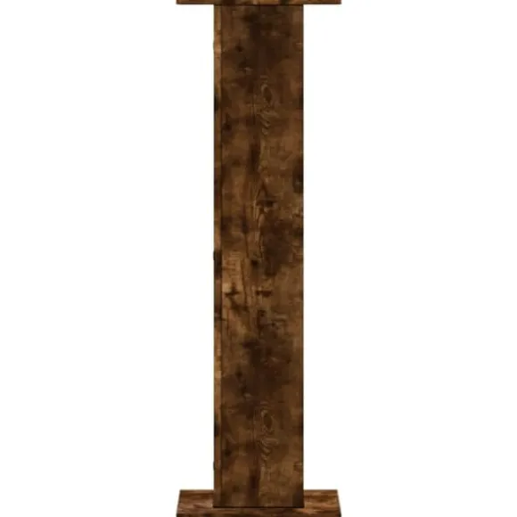 Plantestativer 2 stk. i konstrueret træ - Stabilt design | Størrelse: 30x30x95 cm | Farve: Røget eg