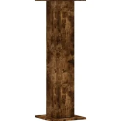 Plantestativer 2 stk. i konstrueret træ - Stabilt design | Størrelse: 30x30x95 cm | Farve: Røget eg