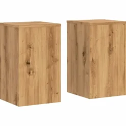 Plantestativer 2 stk. i konstrueret træ | Egetræsfarvet | Størrelse: 30x30x50 cm