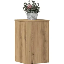 Plantestativer 2 stk. i konstrueret træ | Egetræsfarvet | Størrelse: 30x30x50 cm