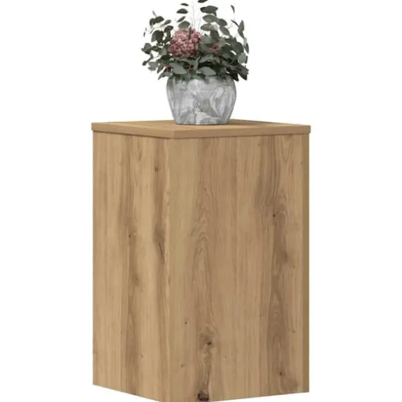 Plantestativer 2 stk. i konstrueret træ | Egetræsfarvet | Størrelse: 30x30x50 cm