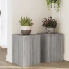 Plantestativer 2 stk. i konstrueret træ - Minimalistisk design | Farve: Grå sonoma-eg | Størrelse: 25x25x35 cm