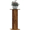 Plantestativer 2 stk. til indendørs planter - Stabile i konstrueret træ | Størrelse: 30x30x80 cm | Farve: Antikt træ