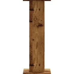 Plantestativer 2 stk. til indendørs planter - Stabile i konstrueret træ | Størrelse: 30x30x80 cm | Farve: Antikt træ