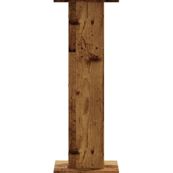 Plantestativer 2 stk. til indendørs planter - Stabile i konstrueret træ | Størrelse: 30x30x80 cm | Farve: Antikt træ