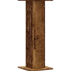 Plantestativer 2 stk. til indendørs planter - Stabile i konstrueret træ | Størrelse: 30x30x80 cm | Farve: Antikt træ