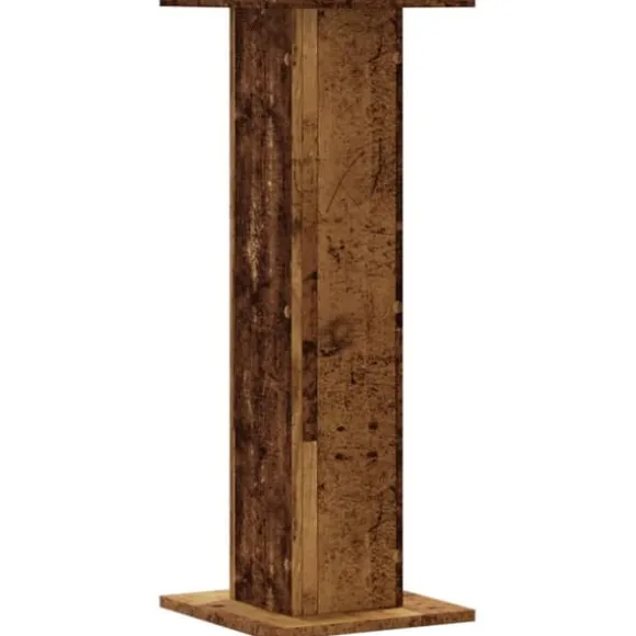 Plantestativer 2 stk. til indendørs planter - Stabile i konstrueret træ | Størrelse: 30x30x80 cm | Farve: Antikt træ