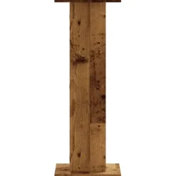 Plantestativer 2 stk. til indendørs planter - Stabile i konstrueret træ | Størrelse: 30x30x80 cm | Farve: Antikt træ
