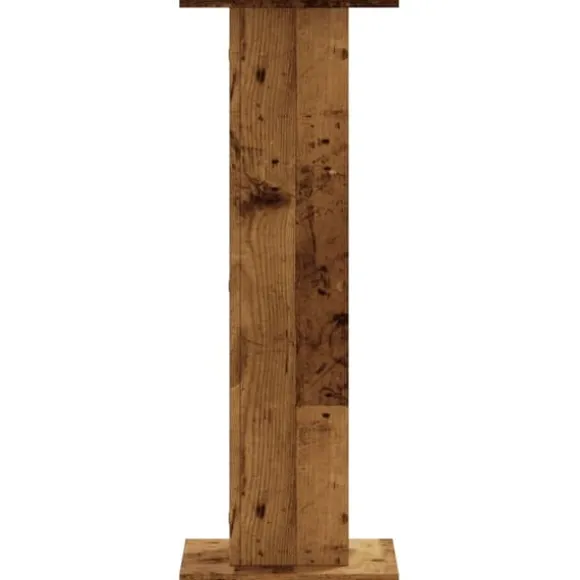 Plantestativer 2 stk. til indendørs planter - Stabile i konstrueret træ | Størrelse: 30x30x80 cm | Farve: Antikt træ