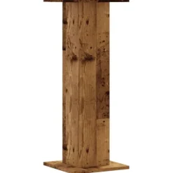 Plantestativer 2 stk. til indendørs planter - Stabile i konstrueret træ | Størrelse: 30x30x80 cm | Farve: Antikt træ