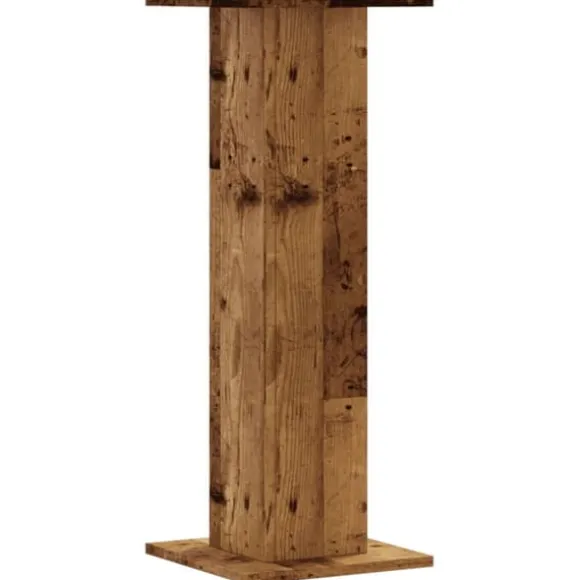 Plantestativer 2 stk. til indendørs planter - Stabile i konstrueret træ | Størrelse: 30x30x80 cm | Farve: Antikt træ