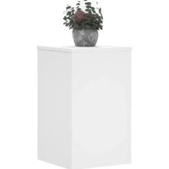 Plantestativer 2 stk. til indendørs brug - Konstrueret træ | Størrelse: 30x30x50 cm | Farve: Hvid