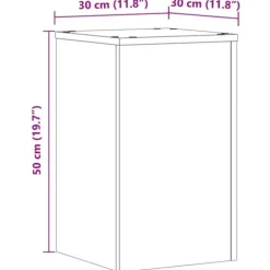 Plantestativer 2 stk. til indendørs brug - Konstrueret træ | Størrelse: 30x30x50 cm | Farve: Hvid