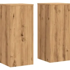 Plantestativer i 2 stk. - Stabilt og slidstærkt funktionelt design | Størrelse: 30x30x70 cm | Farve: Egetræsfarvet