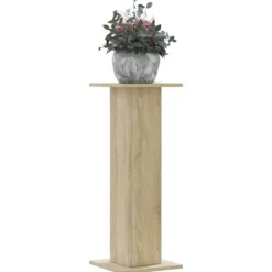 Plantestativer i 2-pak - Hule træstativ | Størrelse: 30x30x80 cm | Farve: Sonoma-eg