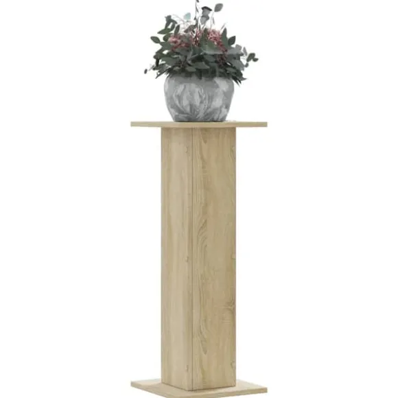 Plantestativer i 2-pak - Hule træstativ | Størrelse: 30x30x80 cm | Farve: Sonoma-eg