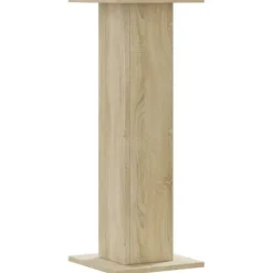 Plantestativer i 2-pak - Hule træstativ | Størrelse: 30x30x80 cm | Farve: Sonoma-eg