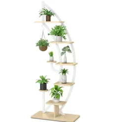 Plantestativholder, 60×30×155 cm, Hvid