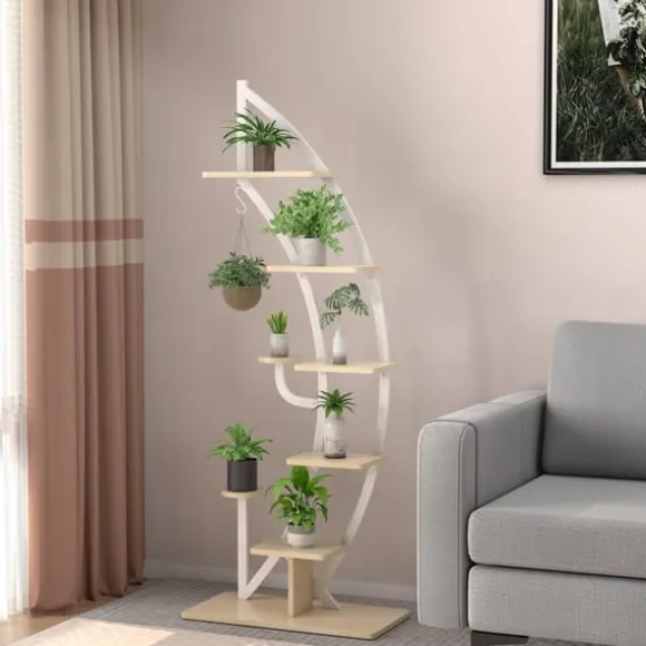 Plantestativholder, 60×30×155 cm, Hvid