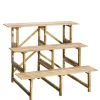 Plantetrappe 3 trin gran 100x80x78 cm til have altan terrasse
