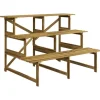 Plantetrappe/blomsterreol 3 trin gran 120x80x78 cm til have altan terrasse