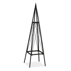 Planteunderstøttelse Obelisk, 132x36x34 cm, Sort