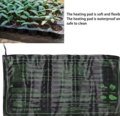Plantevarmepude 220V-240V 30W 6-trins termostat PVC silikone varmepude til planteisolering om vinteren