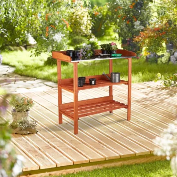 Plantningsbord, 87.5x91.8x41.5 cm, Orange