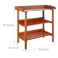 Plantningsbord, 87.5x91.8x41.5 cm, Orange