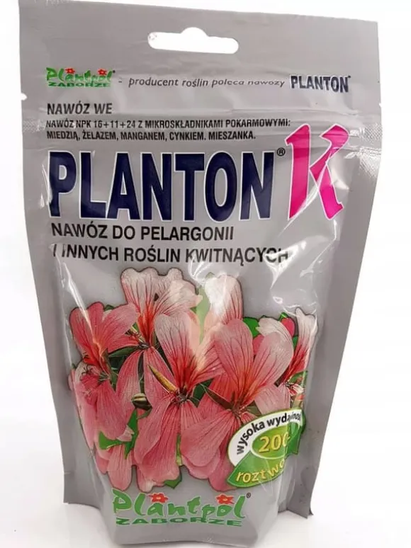PLANTON K Multikomponentgødning til pelargonier og blomstrende planter 200 g