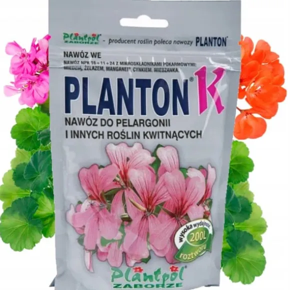 PLANTON K Multikomponentgødning til pelargonier og blomstrende planter 200 g