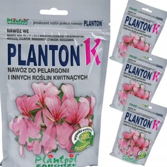 PLANTON K Multikomponentgødning til pelargonier og blomstrende planter 200 g