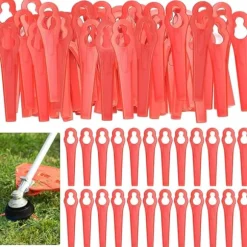 Plastreserveknive, 50/100 stk. plæneklipperknive, plastplæneklipperknive, plastplæneklipperknive til have- og kanttrimmere