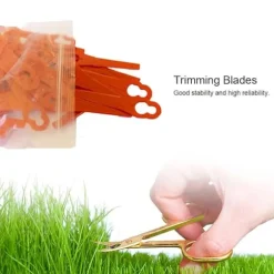 Plastreserveknive, 50/100 stk. plæneklipperknive, plastplæneklipperknive, plastplæneklipperknive til have- og kanttrimmere