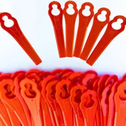 Plastreserveknive, 50/100 stk. plæneklipperknive, plastplæneklipperknive, plastplæneklipperknive til have- og kanttrimmere