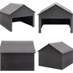 Plæneklipperskur 80x80x70 cm WPC grå - Skur Til Plæneklipper - Skure Til Plæneklippere - Home & Living
