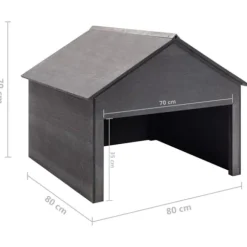 Plæneklipperskur 80x80x70 cm WPC grå - Skur Til Plæneklipper - Skure Til Plæneklippere - Home & Living