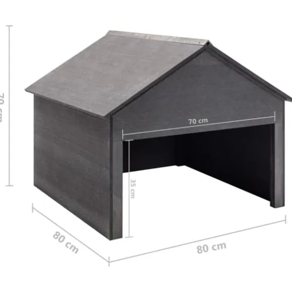 Plæneklipperskur 80x80x70 cm WPC grå - Skur Til Plæneklipper - Skure Til Plæneklippere - Home & Living